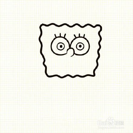 简单的素描小海绵宝宝怎么画?
