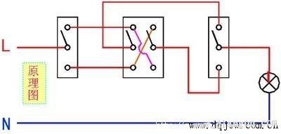 电气CAD双控开关怎样布线？