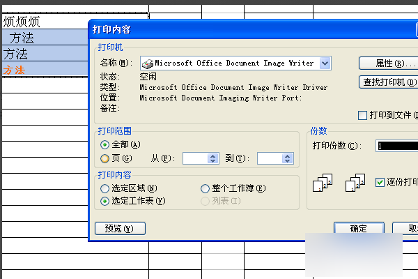 为什么打印机只能打Word不能打印Excel？
