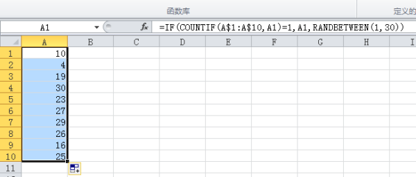 Excel rand()公式 如何避免产生重复的随机数？