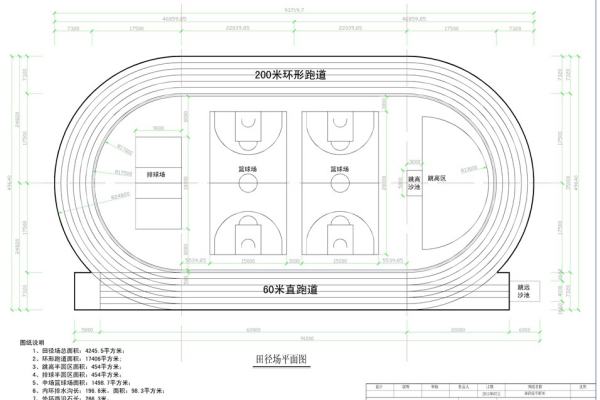 200米田径场的草图怎么画?