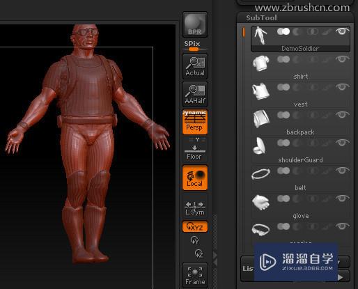 如何把ZBrush不同材质赋予同一个模型上？