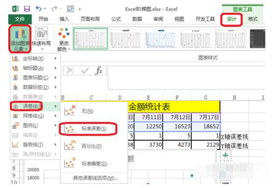 怎样将下面的Excel 表的内容做成阶梯式的图表？