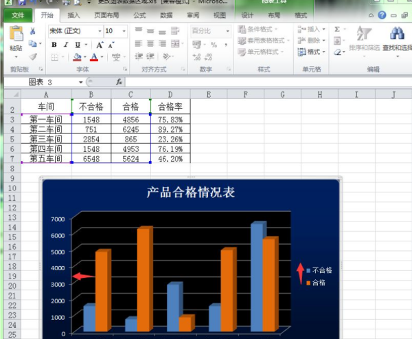 Excel中怎样改变柱状图顺序？