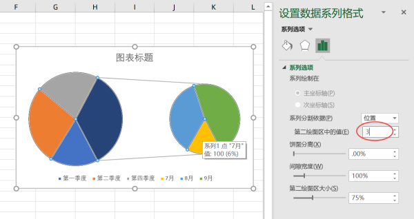 excel三个饼图组合图片