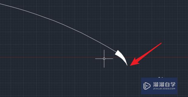 如何用CAD画弯曲箭头？