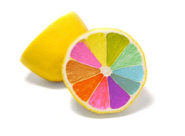 PS如何画彩色柠檬？