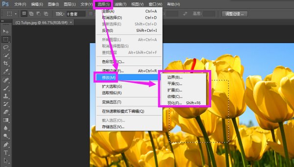 PS中选择键里面的修改为什么用不了？
