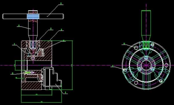 求一份三爪自定心卡盘的cad图纸要有尺寸标注的完整的毕业设计用