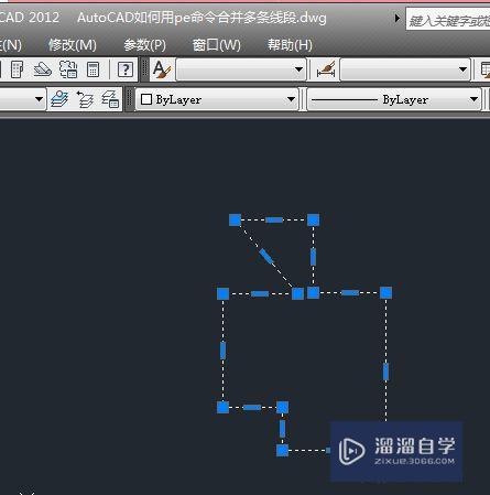 AutoCAD如何用pe命令合并多条线段？