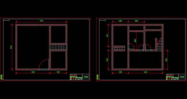 求CAD大神：《二层楼房平面图》，见附件。