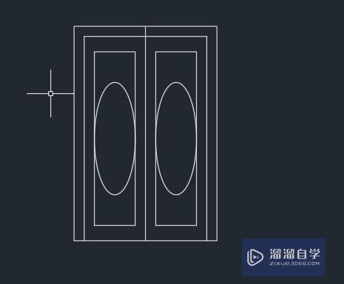 怎么在CAD中绘制双开门构件？