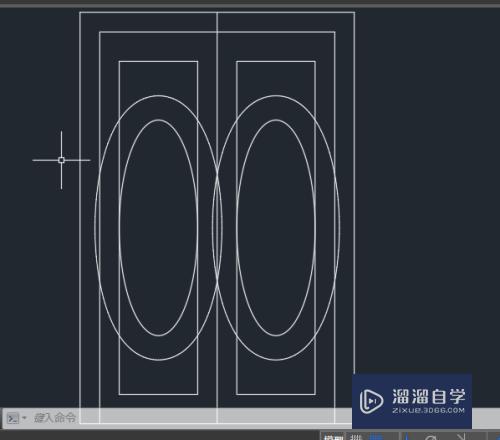 怎么在CAD中绘制双开门构件？