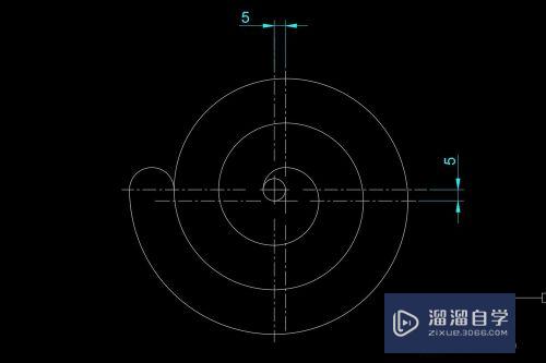 CAD怎么用圆弧+偏移画图？