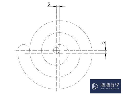 CAD怎么用圆弧+偏移画图？