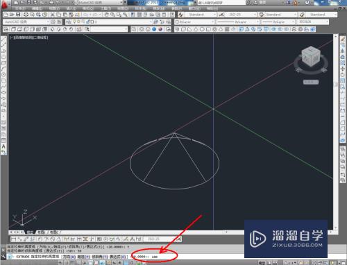 CAD如何三维倾斜拉伸？