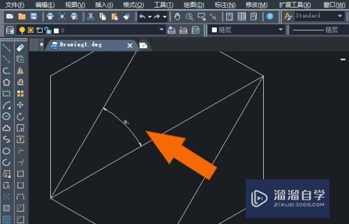 中望CAD2020软件中怎样给图形标注角度？