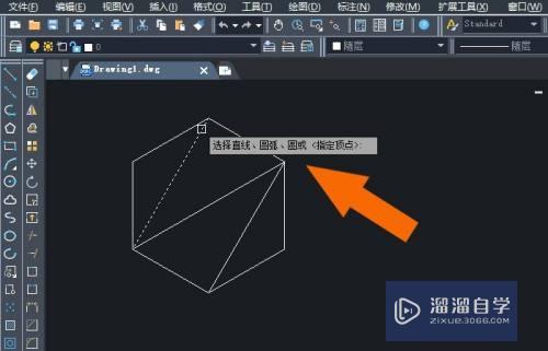 中望CAD2020软件中怎样给图形标注角度？