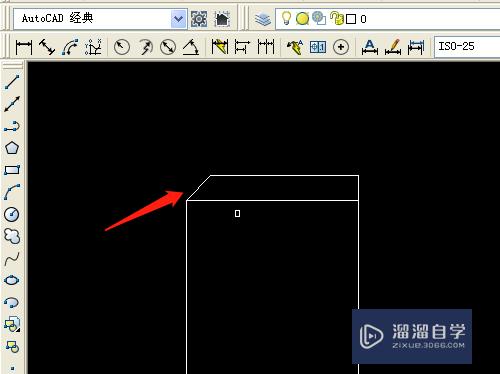 CAD怎样应用倒角工具绘制矩形斜线？