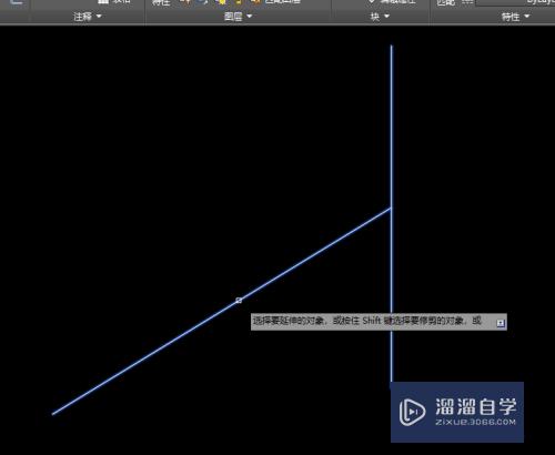 CAD怎么延伸线条？