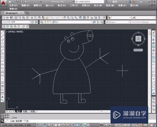 如何用CAD画小猪佩奇？