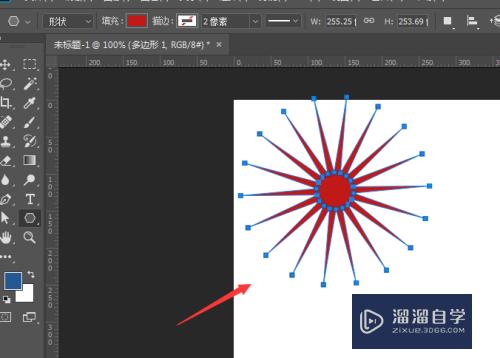 PS-制作多角锯齿形图形状方法