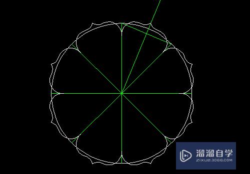 CAD绘图：[7]八角心形花