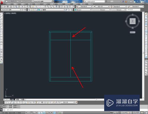 CAD如何制作二门鞋柜平面图？