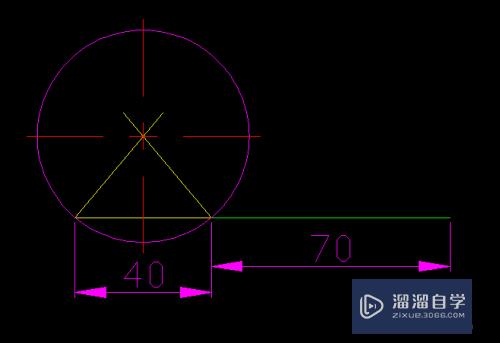 CAD中已知一条边和边对角，画三角形