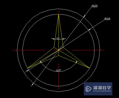 CAD中如何画宝马的车标图形？