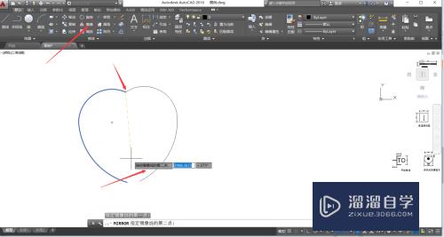 如何用Auto CAD 镜像命令快速画一个心？