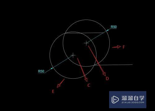 CAD - 2点加半径画圆