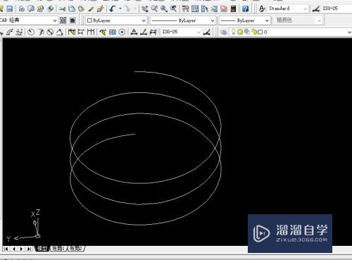 AutoCAD中如何使用建模螺旋图形？