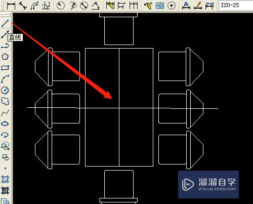 CAD怎样绘制用餐桌椅？