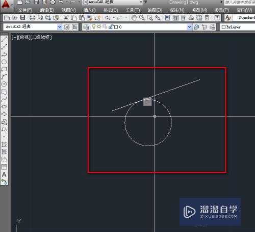 使用CAD几何约束的相切命令来绘制圆和直线相切