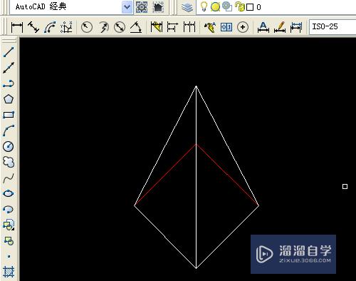 CAD怎样画出<esred>四</esred>边<esred>菱</esred>锥形？