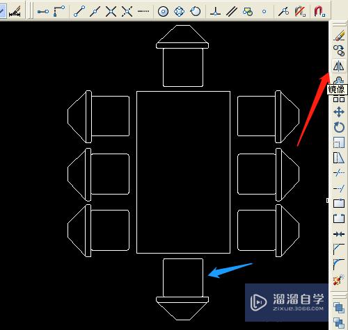 CAD怎样绘制用餐桌椅？