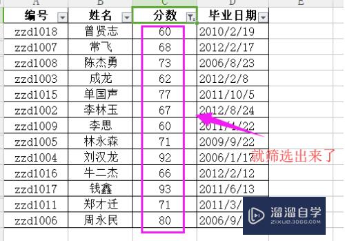 WPS表格自动筛选之数字筛选