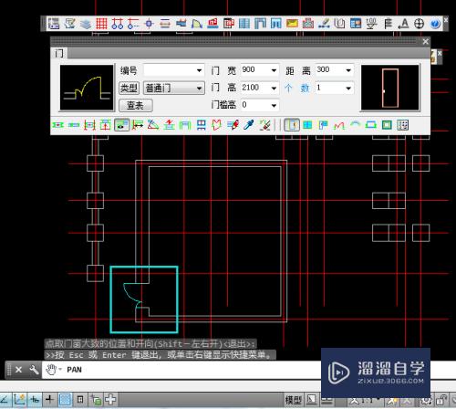 AutoCADT20天正建筑如何完成大门图块的插入操作？