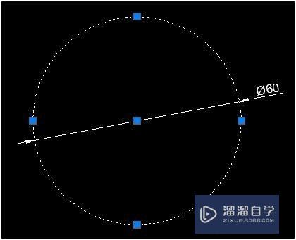 AutoCAD如何通过夹点编辑缩放圆的大小？