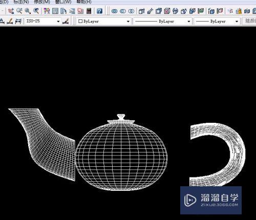 CAD实例 第34课 绘制边界曲面：茶壶