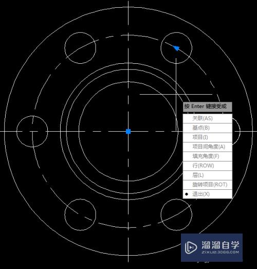 AutoCAD二维绘图训练三十五法兰面图形