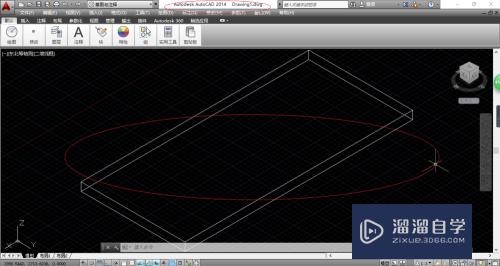 AutoCAD 2014创建矩形图形时如何指定厚度？