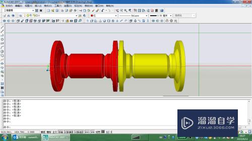 Auto CAD 3D实体建模实例(给法兰穿螺栓)