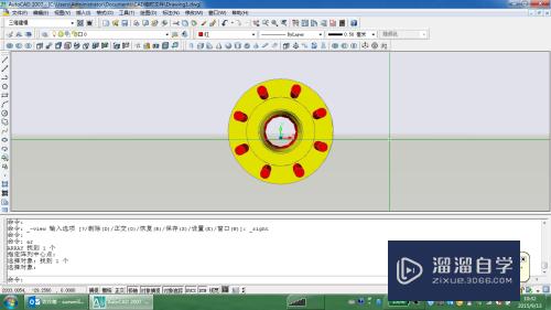 Auto CAD 3D实体建模实例(给法兰穿螺栓)