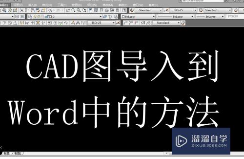 CAD图导入到Word中的方法