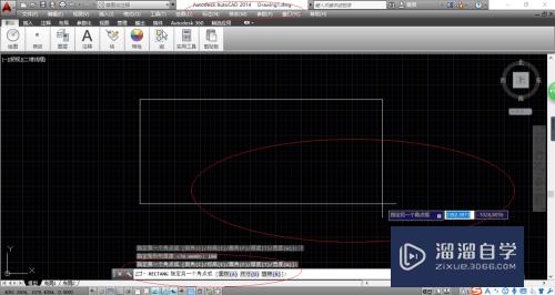 AutoCAD 2014创建矩形图形时如何指定厚度？