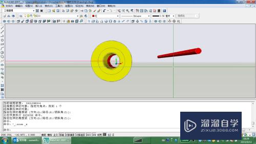 Auto CAD 3D实体建模实例(给法兰穿螺栓)