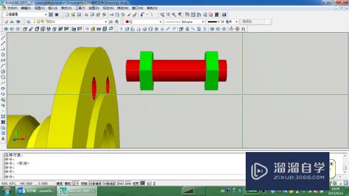 Auto CAD 3D实体建模实例(给法兰穿螺栓)