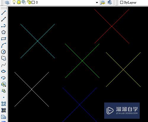 <esred>CAD</esred>怎么画不同颜色的<esred>打</esred><esred>叉</esred>图形？